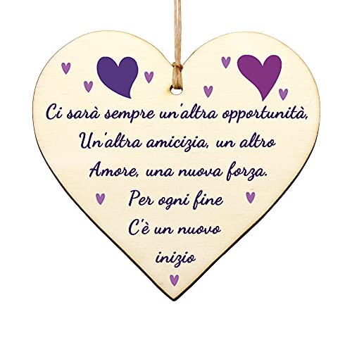 TypeStoff Targa in legno con aforisma articolo da regalo e decorazione a tema amicizia HS-00379-IT Amici svitati In stile vintage con frase 