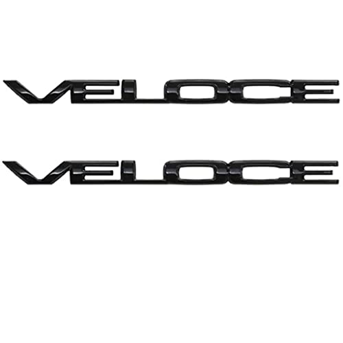 Car lettering decorazione logo VELOCE, per Alfa Romeo Giulia Stelvio sostituzione logo adesivo 3D per auto,Black