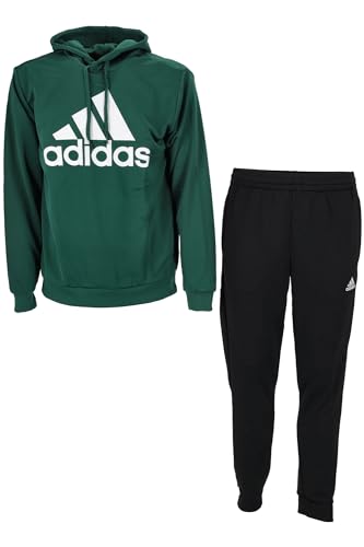 adidas Sportswear French Terry Hooded Track Suit Tuta, Collegiate Green, M Men's