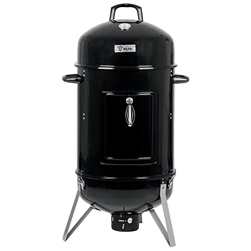 BBQ-Toro Affumicatoio Oak Ø 47 cm | Affumicatoio in legno 4in1 | Smoker Grill, Affumicatoio a carbone di legna con coperchio, Grill a carbone di legna